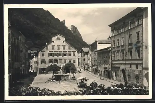 AK Hallein, Ortsansicht mit Blick auf den Kornsteinplatz