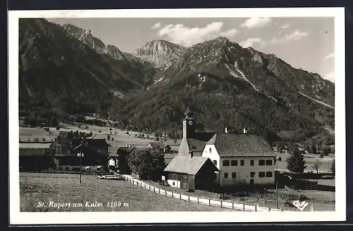 AK St. Rupert, Ortsansicht mit Kulm im Hintergrund