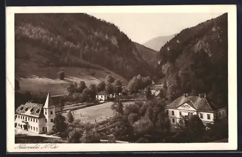 AK Nasswald, Ortspartie mit Kirche