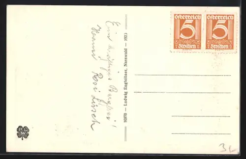 AK Nasswald, Ortspartie mit Kirche