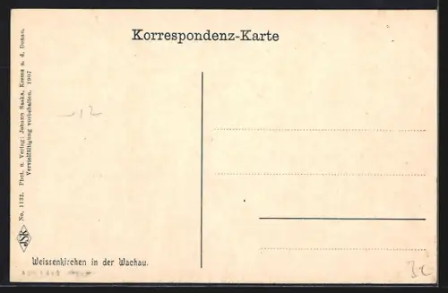 AK Weissenkirchen in der Wachau, Gasse in der Nähe der Kirche