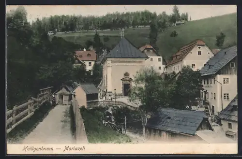 AK Mariazell, Heiligenbrunn, Ortsansicht