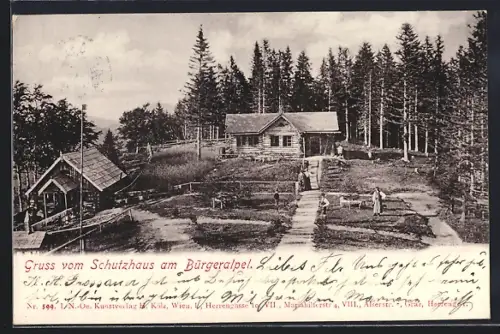 AK Mariazell, Bürgeralpel, Das Schutzhaus mit Umgebung