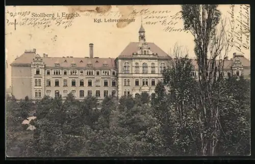 AK Stollberg i. Erzgeb., Kgl. Lehrerseminar
