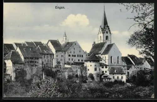 AK Engen, Ortsansicht mit Kirche