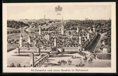 AK Ochsenfurt / Main, Historische Totalansicht