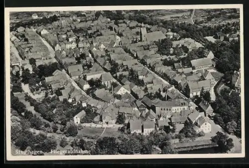 AK Stadthagen, Ortsansicht vom Flugzeug aus