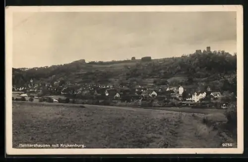 AK Helmarshausen, Ortsansicht mit Krukenburg