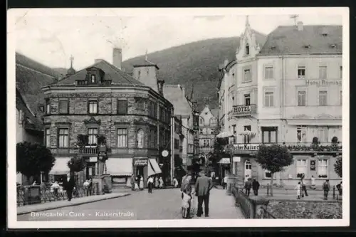 AK Berncastel-Cues, Partie an der Kaiserstrasse
