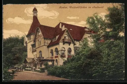 AK Aachen, Gasthof Waldschlösschen im Stadtwald