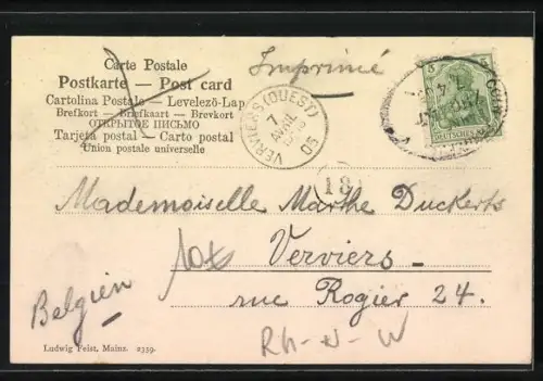 AK Neuwied, Partie am Rheinufer