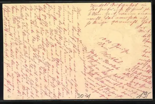 Präge-AK 100 jähr. Jubiläum Infanterie-Regiment Kaiser Friedrich 1909, Büste in Kranz aus Eichenlaub