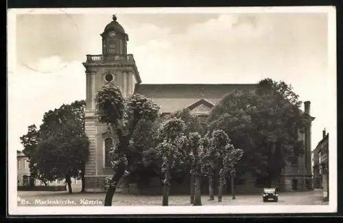 AK Küstrin, Blick zur Ev. Marienkirche