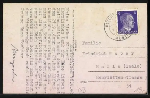 AK Altdrewitz /Nm., Strassenpartie im Ort, Partie am Wald