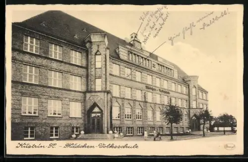 AK Küstrin-N., Blick auf die Mädchen-Volksschule