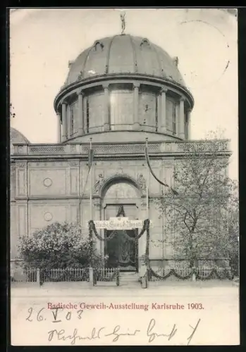 AK Karlsruhe, Badische Geweih-Ausstellung 1903