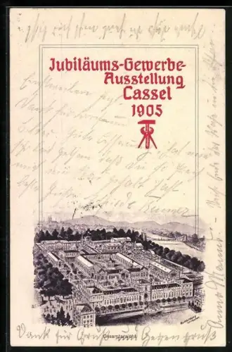 AK Cassel, Jubiläums-Gewerbe-Ausstellung 1905, Gesamtansicht