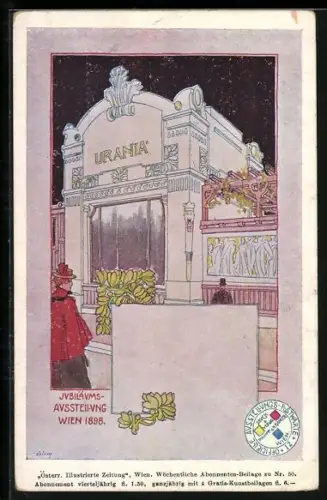 AK Wien, Jubiläums-Ausstellung 1898 - Urania, Jugendstil