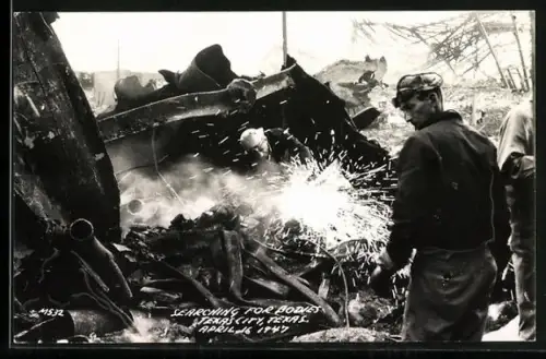 AK Texas City, TX, Explosion 1947, Searching for Bodies