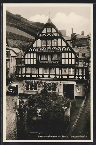 AK Assmannshausen am Rhein, Gasthaus Bauernschänke
