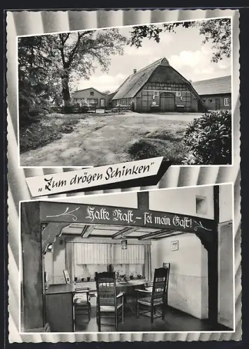 AK Hude / Oldenburg, Gasthaus zum drögen Schinken