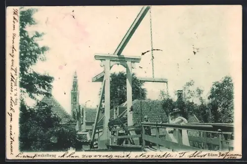 AK Edam, Kwakelbrug, Ortspartie mit Brücke
