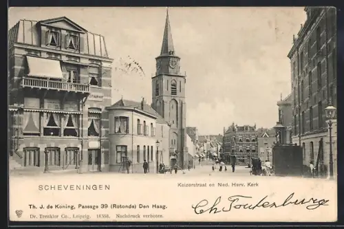 AK Scheveningen, Keizerstraat en Ned. Herv. Kerk