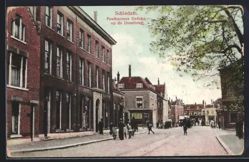 AK Schiedam, Postkantoor Gericht op de Draaibrug