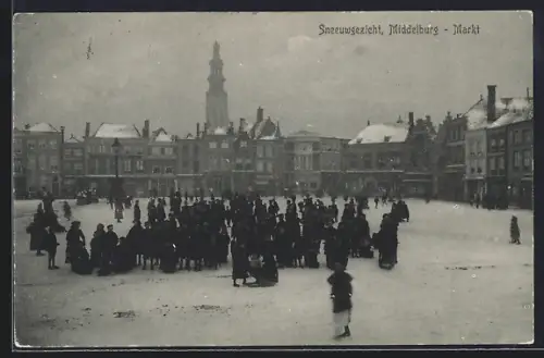 AK Middelburg, Markt, Sneeuwgezicht