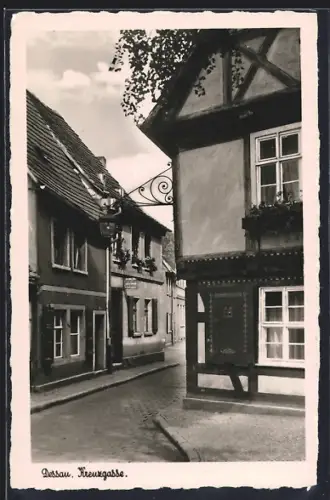 AK Dessau, Strasseneck Kreuzgasse