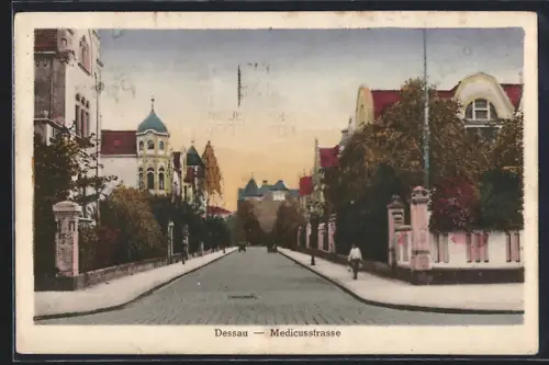 AK Dessau, Blick in die Medicusstrasse