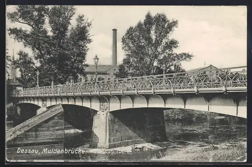 AK Dessau, Partie an der Muldenbrücke