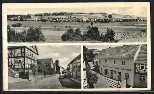 AK Melsungen, Panorama, Strassenpartie, Gasthof zum Falkenhorst