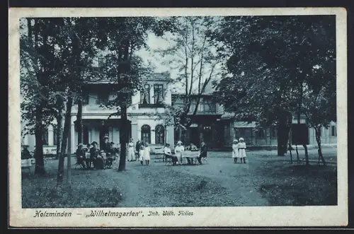 AK Holzminden, Gasthaus Wilhelmsgarten, Inh. Wilh. Fillies