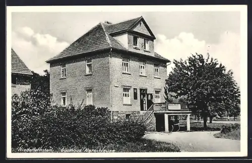 AK Niederlahnstein, Gasthaus u. Pension Alerschleuse v. Benedikt Britschge, Emserlandstrasse 28