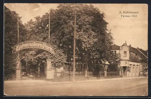 AK Dessau, Gasthaus Hohenzollern-Park v. A. Kohlmann