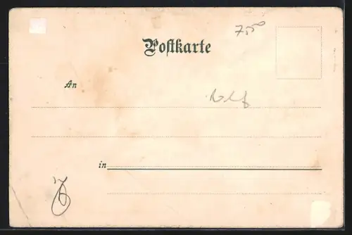 AK Rastatt, Bahnhof mit Bahnhofhotel