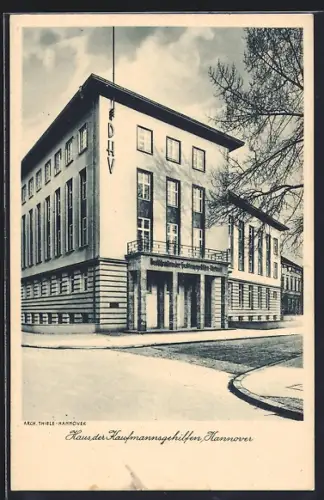 AK Hannover, Haus der Kaufmannsgehilfen in der Wilhelmstrass 14