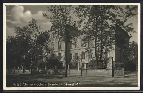 AK Dresden-Neustadt, Rudolf Steiner-Schule in der Jägerstrasse 34