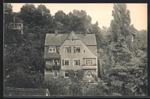 AK Dresden-Loschwitz, Hotel-Pension Diepow im Wachwitzgrund