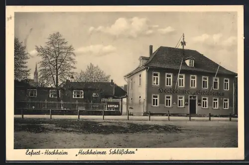 AK Erfurt-Hochheim, Gasthof Hochheimer Schlösschen, Inh. Karl Bauer