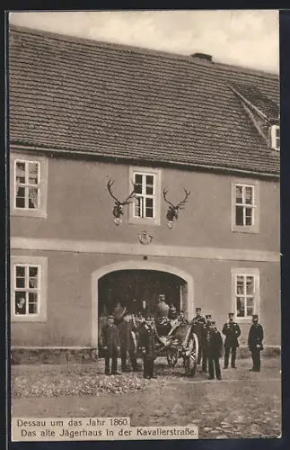 AK Dessau, Altes Jägerhaus in der Kavalierstrasse