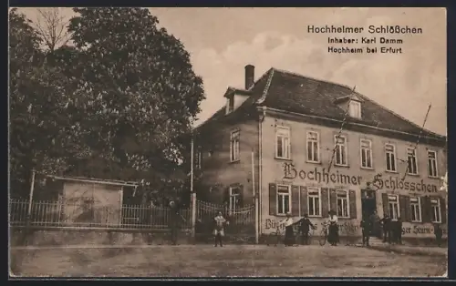 AK Hochheim b. Erfurt, Hochheimer Schlösschen, Inh. Karl Damm