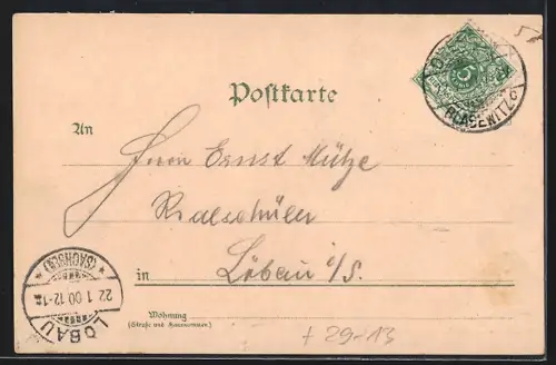 Winter-Lithographie Dresden-Bühlau, Gasthof, Strassenbahn, Ortsansicht