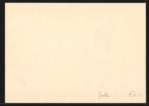 AK Johann Wolfgang von Goethe im Profil, faksimile Unterschrift, Ganzsache