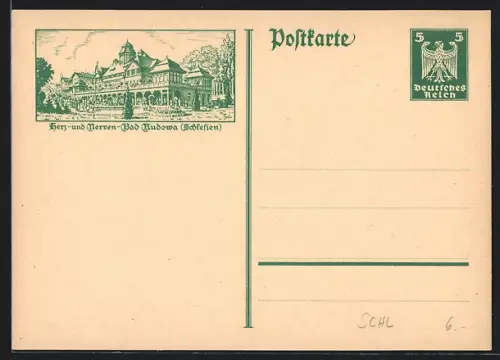 AK Bad Kudowa, Herz- und Nerven-Bad, Kurhotel, Ganzsache