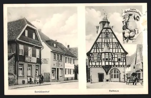 AK Frankfurt-Bergen, Gasthaus zum Schützenhof von W. Zeitz
