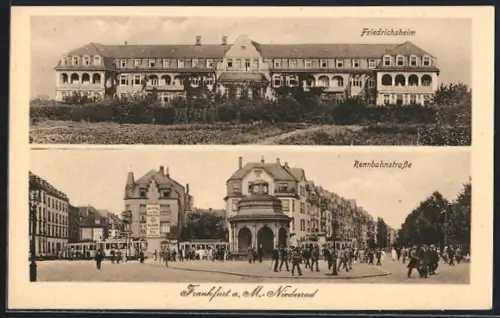 AK Frankfurt-Niederrad, Friedrichsheim und Rennbahnstrasse