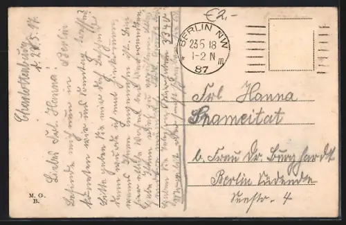 AK Berlin, Universität, mit Anlage u. Strasse