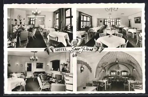 AK Olsberg, Hotel zur Post mit Innenansichten